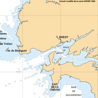 Carte géographique de la zone d'intervention de Plomberie Océane : Pays des Abers, Mer d'Iroise et Finistère Nord.