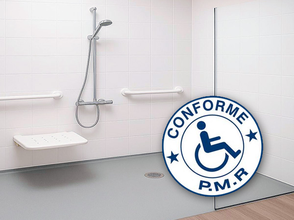 Création de douche PMR Personnes âgées à Le Conquet